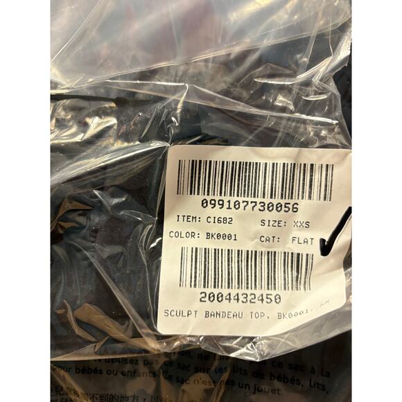 J Crew Bandeau Bikini Top XXS Black NWT Swim Classic Sculpt Swim CI682 J.Crew - Picture 6 of 6